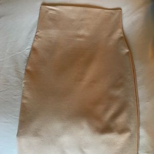 Beige pencil skirt